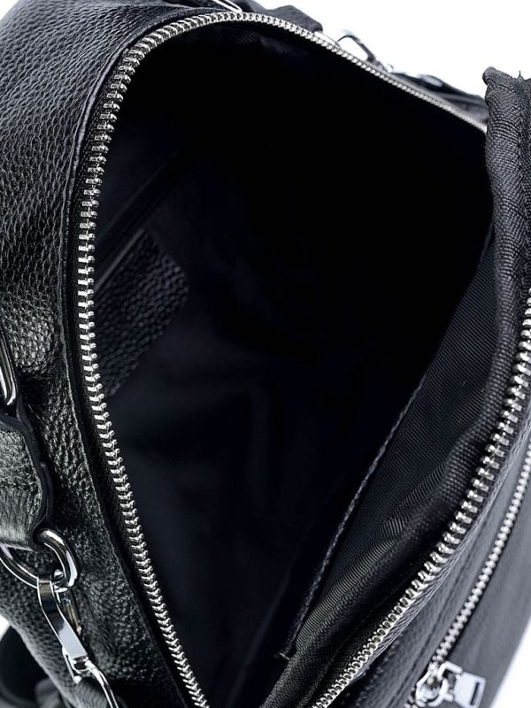 Rucsac dama, 8636, piele naturala, Negru - poza 3