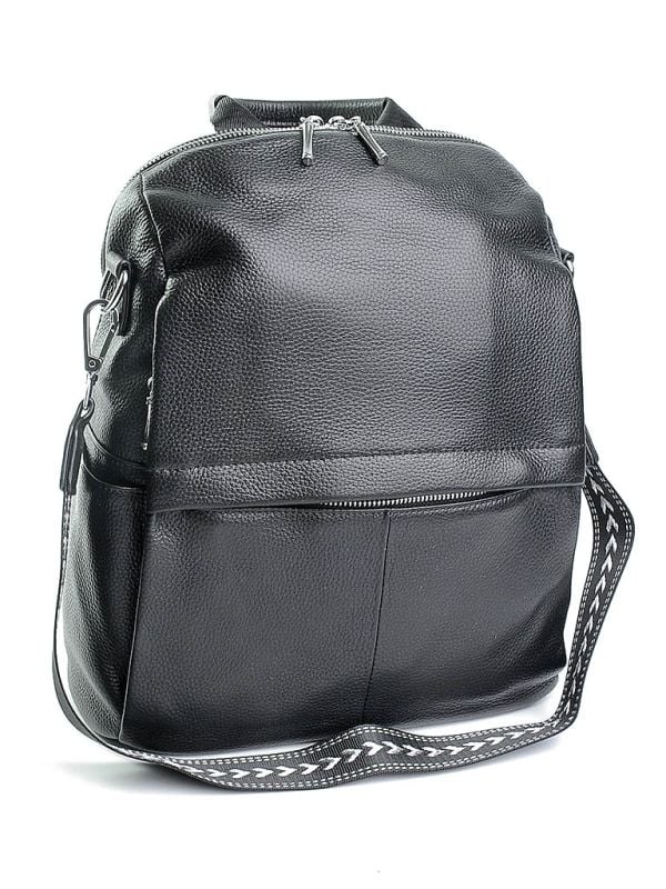 Rucsac dama, 900112, piele naturala, Negru