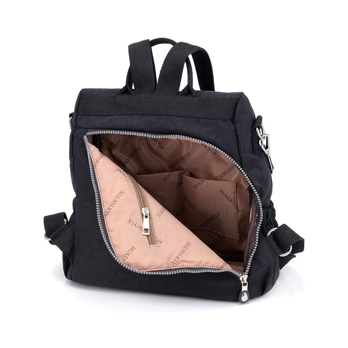 Rucsac dama Aila GT1842, antifurt, material textil, negru - poza 5