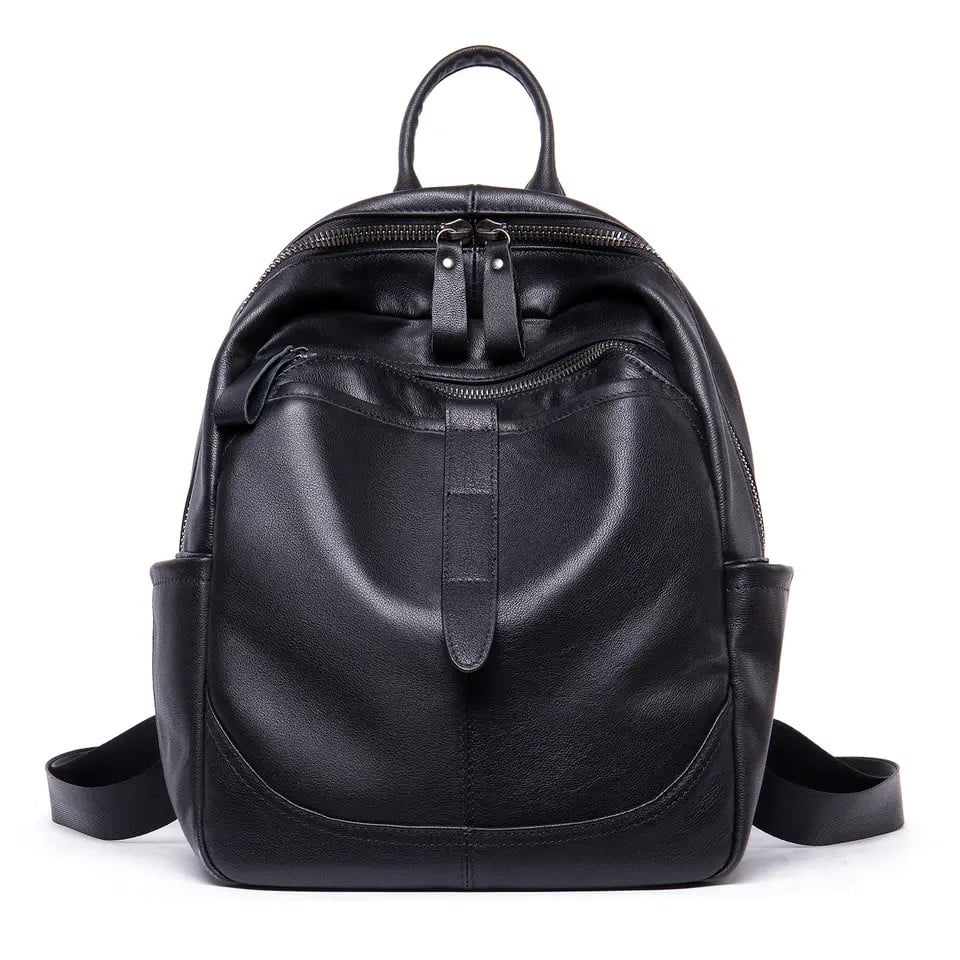 Rucsac dama, Amita GT2072, piele naturala, Negru - poza 1
