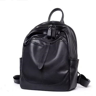 Rucsac dama, Amita GT2072, piele naturala, Negru - poza 3