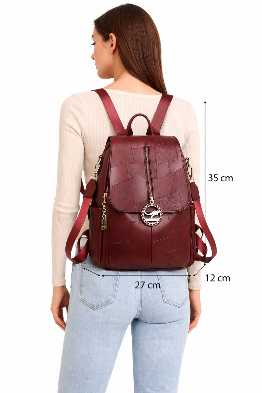 Rucsac dama, Auralie GT3596, Bordo - poza 2