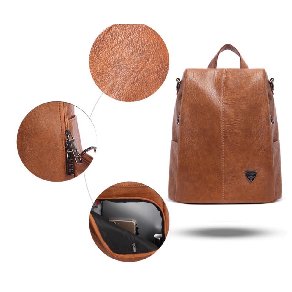 Rucsac dama, Averi GT1851, antifurt, model maro - poza 4