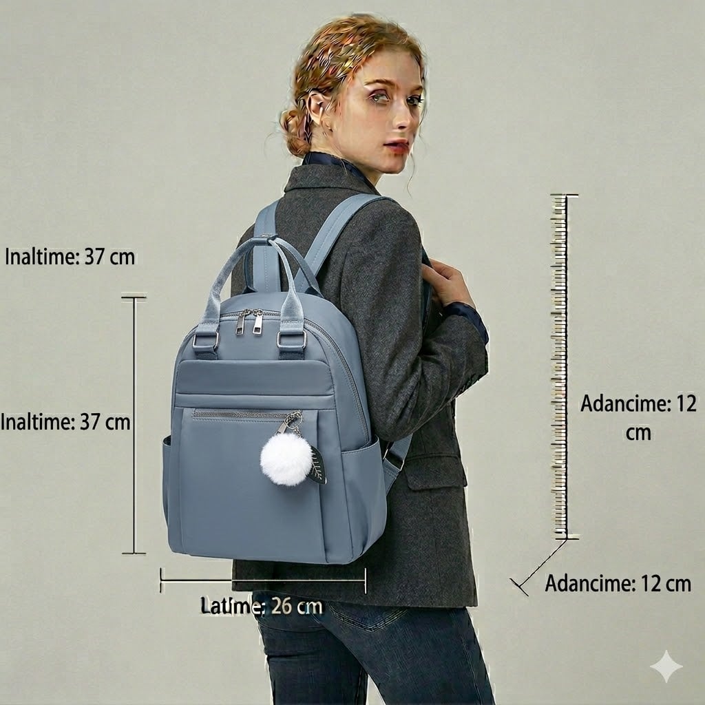 Rucsac dama Celia, GT1846, material textil, albastru - poza 2