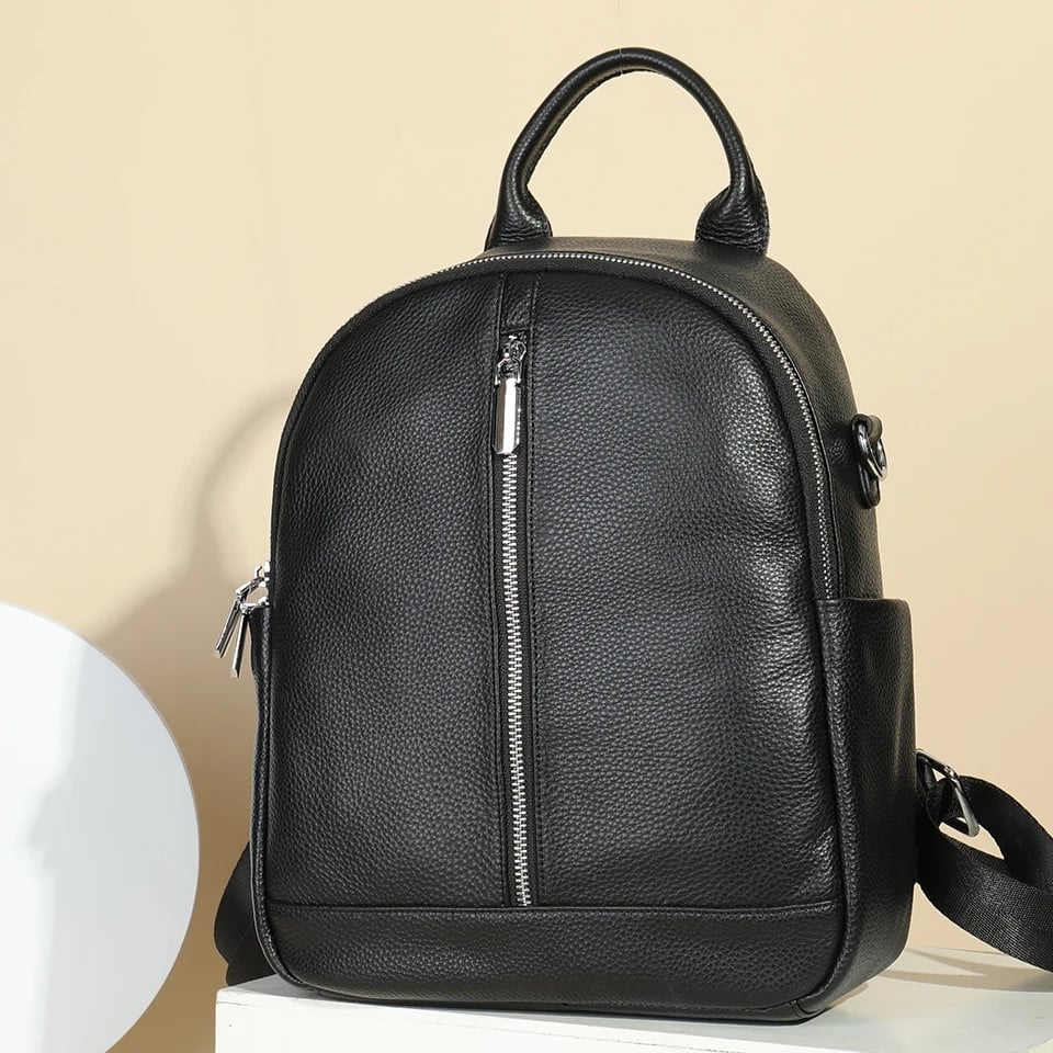 Rucsac dama Delis, Alizeh GT2559, piele naturala, Negru - poza 3