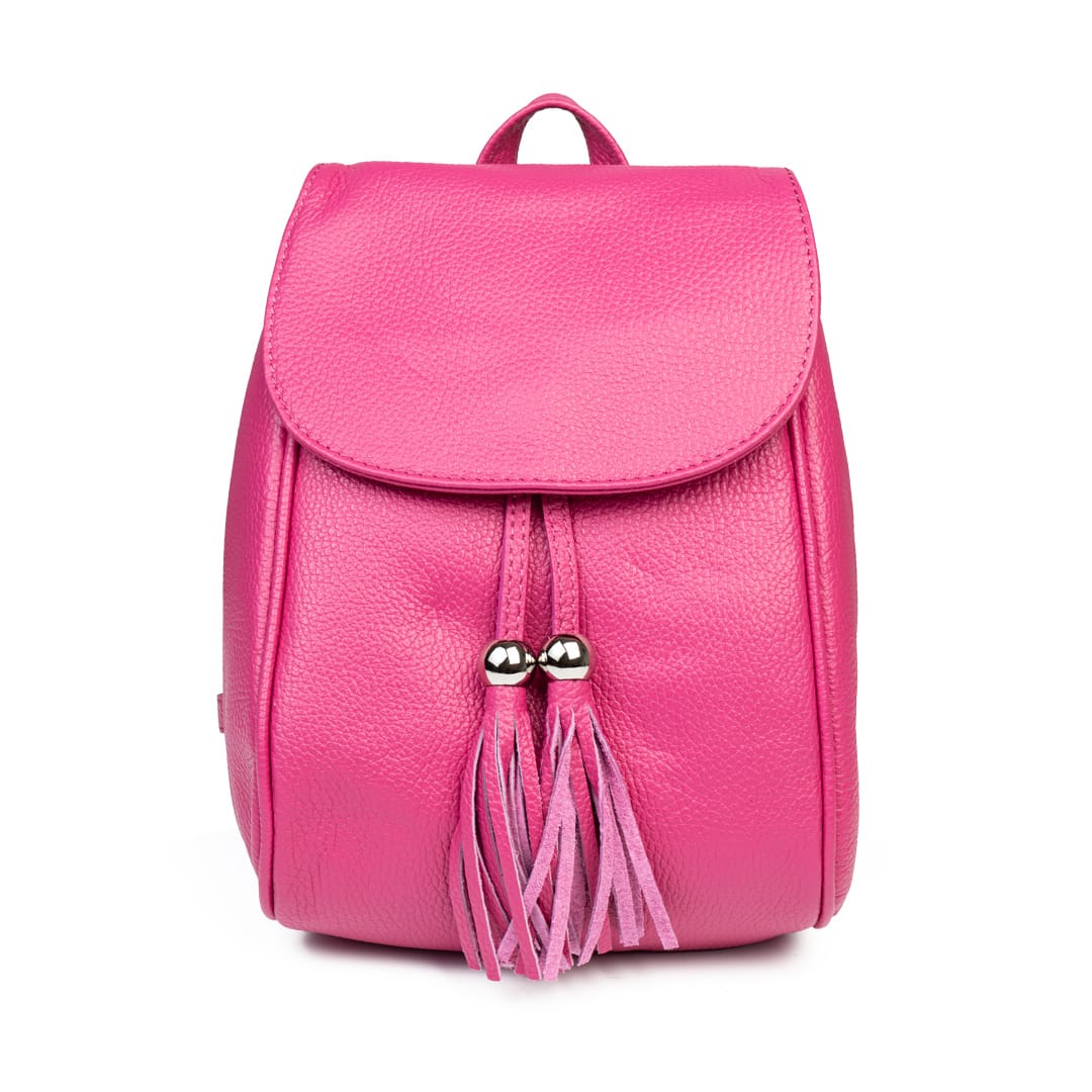Rucsac damă din piele naturala fucsia Cris