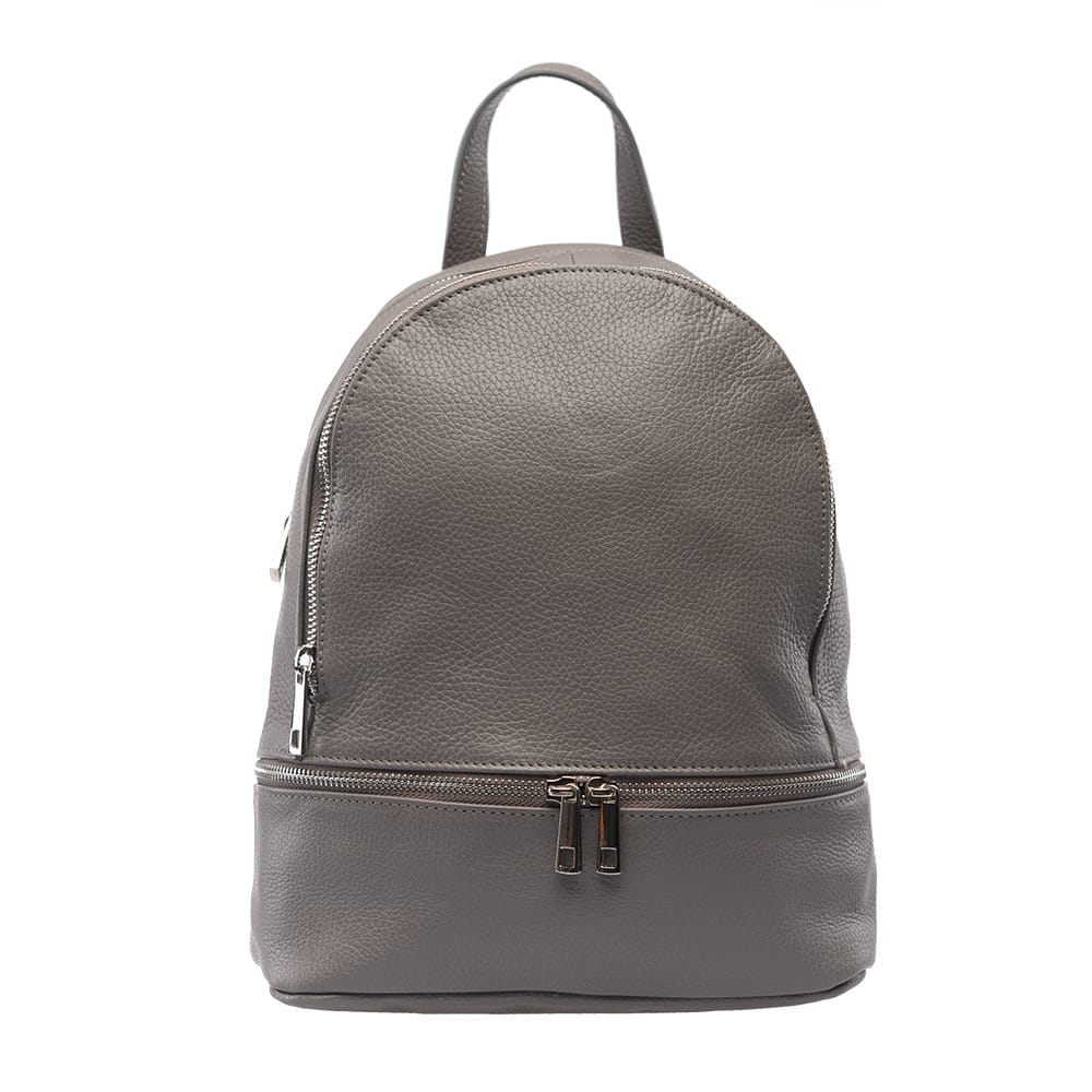 Rucsac damă din piele naturala gri Suede