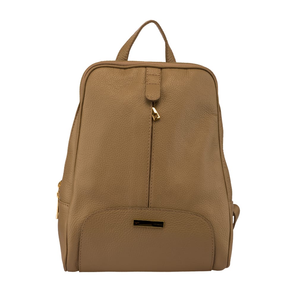 Rucsac damă din piele naturala taupe Maja