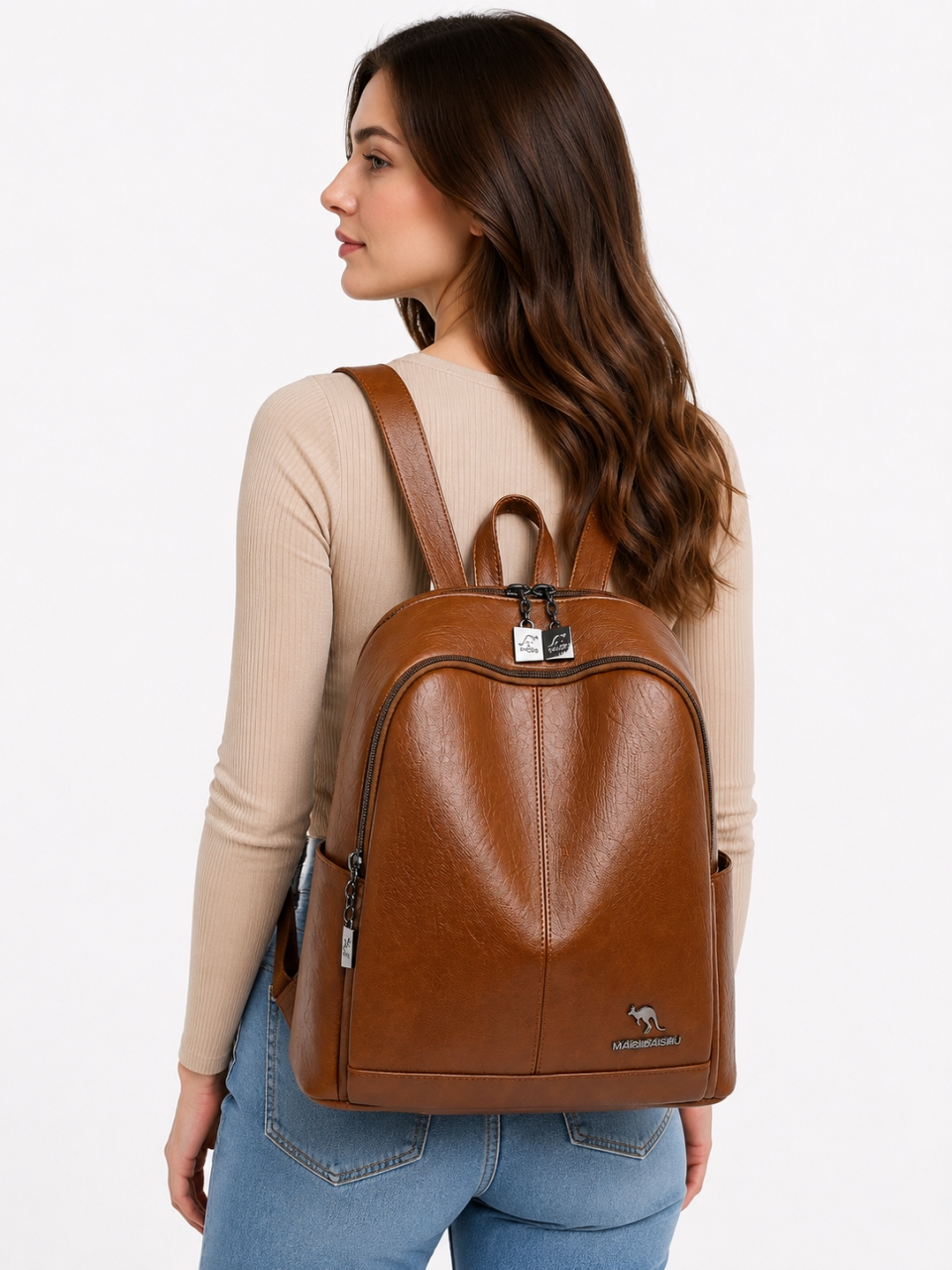 Rucsac dama, Gina GT745, maro - poza 2