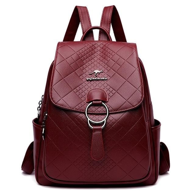 Rucsac dama, Greta GT742, bordo - poza 1