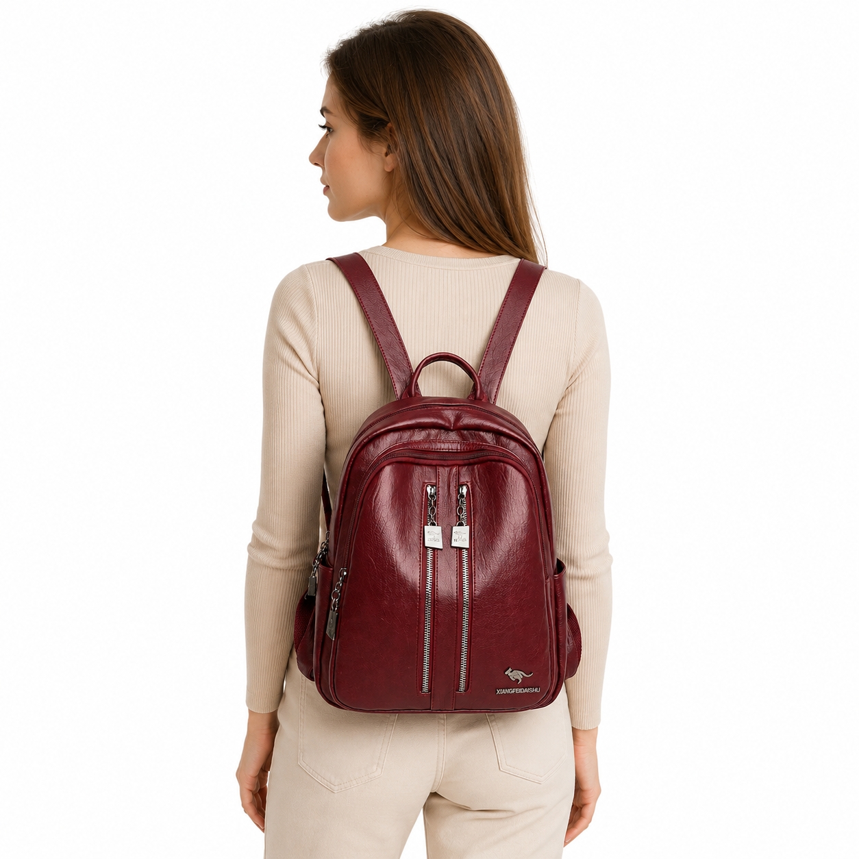 Rucsac dama Hudson GT1330, bordo - poza 2
