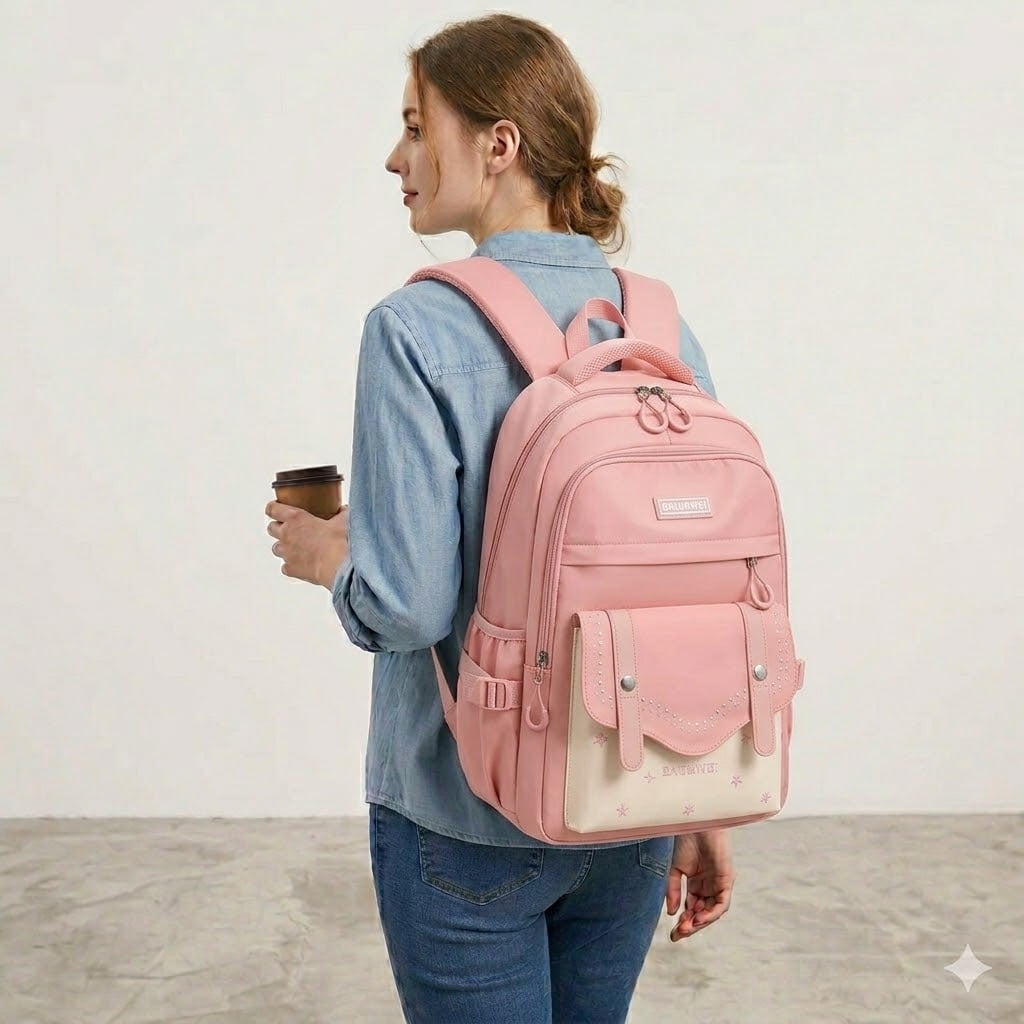 Rucsac dama, Linora GT3679, Roz - poza 2