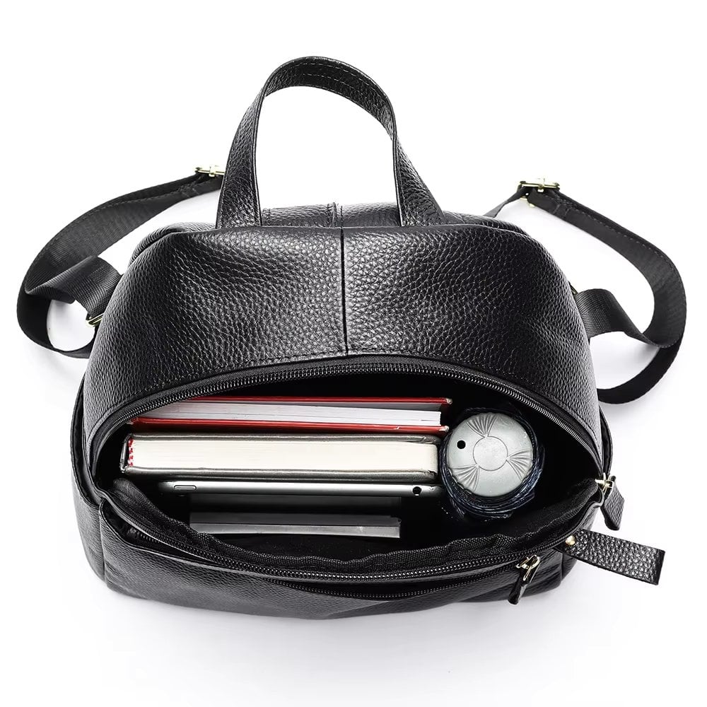 Rucsac dama, Lotus GT3069, piele naturala, Bordo - poza 4