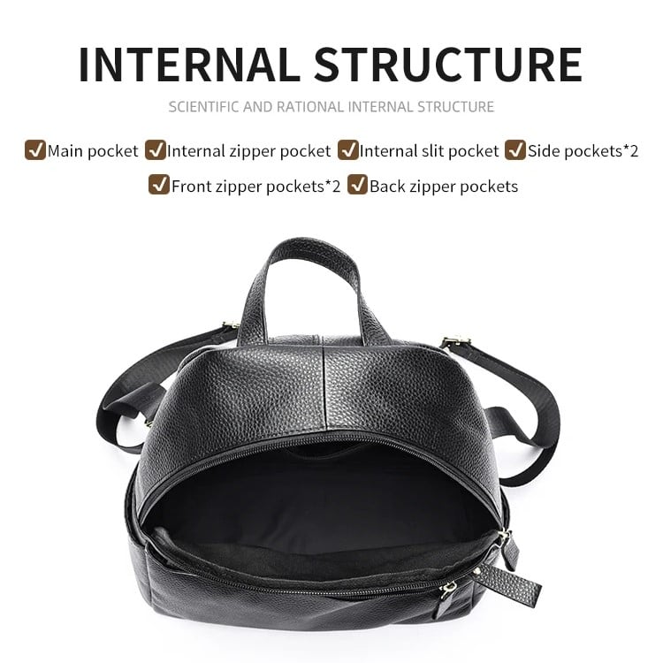 Rucsac dama, Lotus GT3069, piele naturala, Bordo - poza 5