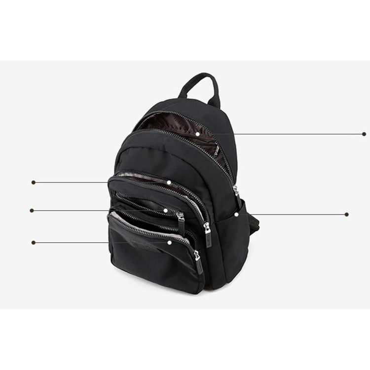 Rucsac dama Neli, GT1837, material textil, negru - poza 5
