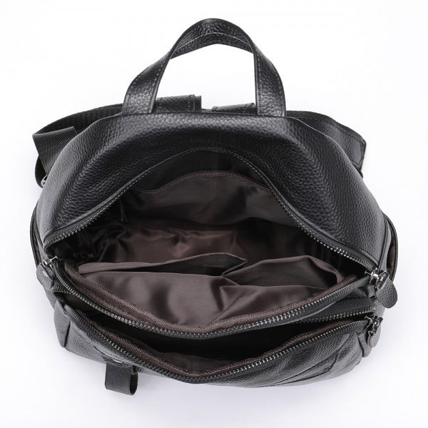 Rucsac dama, Nylay GT1521, piele naturala, model negru - poza 5