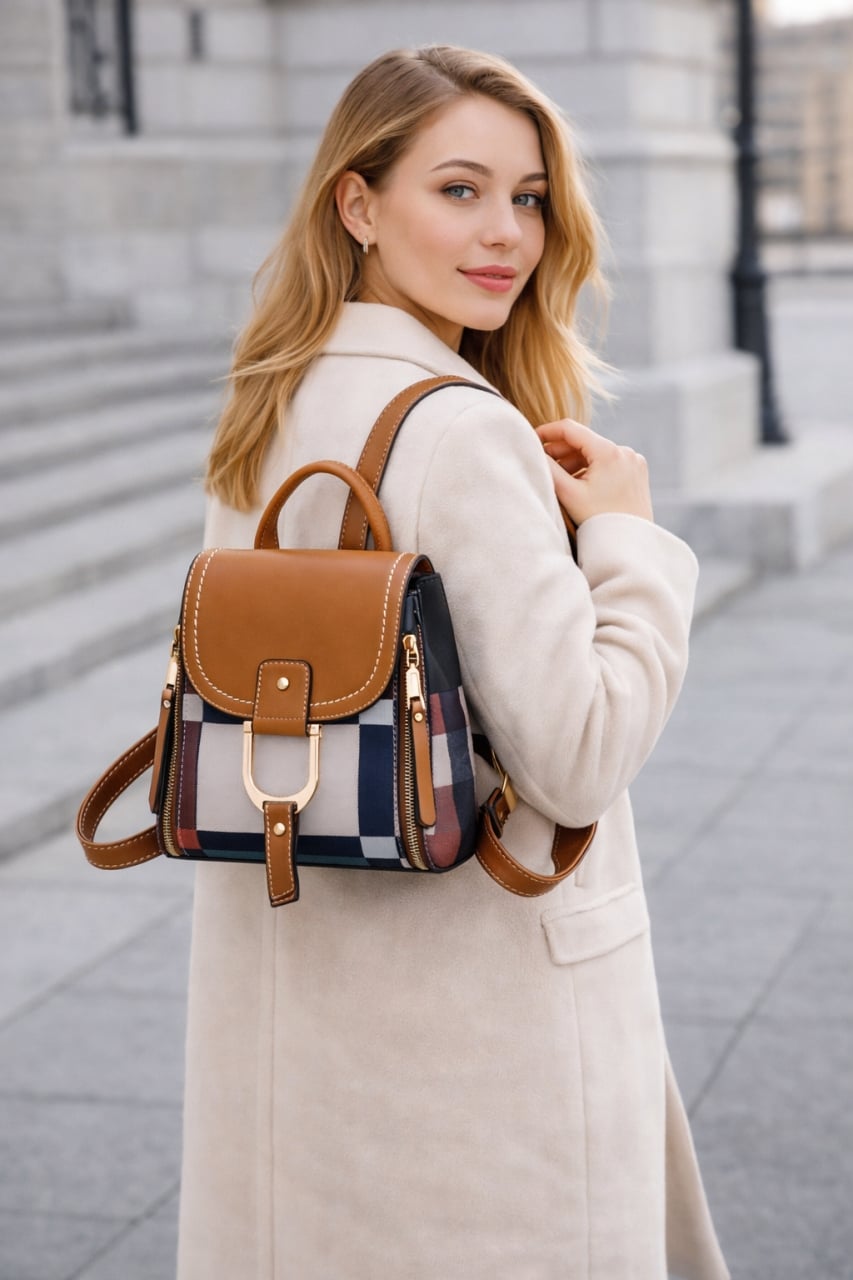Rucsac dama, Prema GT452, model maro - multicolor - poza 2