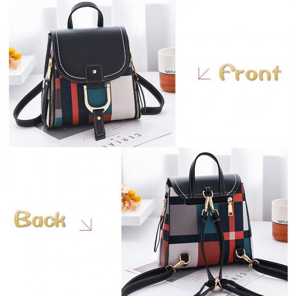 Rucsac dama, Prema GT453, model negru - multicolor - poza 3