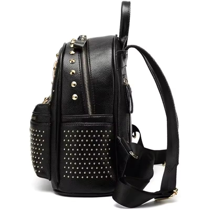 Rucsac dama, Soline GT3213, piele naturala, Negru - poza 3