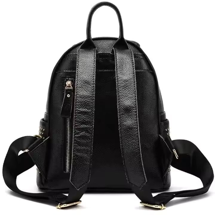 Rucsac dama, Soline GT3213, piele naturala, Negru - poza 4