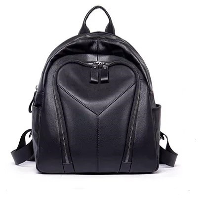Rucsac dama, Varvara GT2071, piele naturala, Negru - poza 1