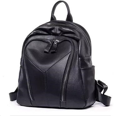 Rucsac dama, Varvara GT2071, piele naturala, Negru - poza 3