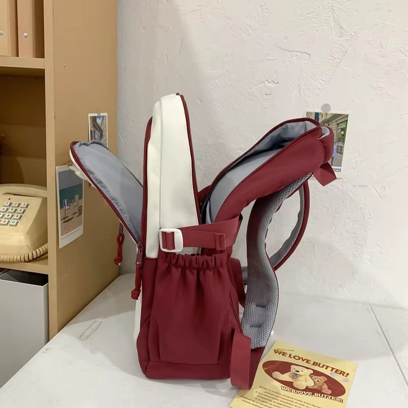 Rucsac dama, Ysoria GT3689, Alb/Rosu - poza 4