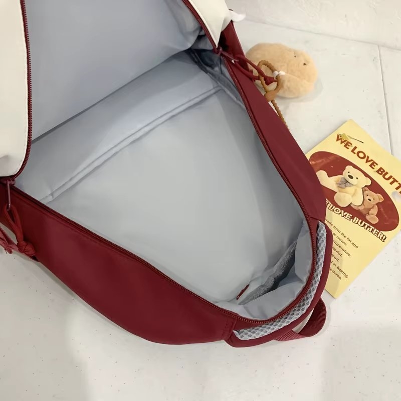 Rucsac dama, Ysoria GT3689, Alb/Rosu - poza 5