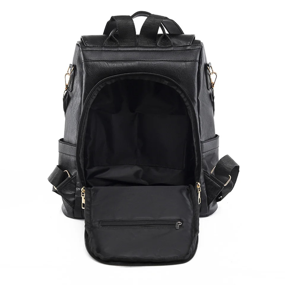 Rucsac de dama, Elanor GT2636, antifurt, Negru - poza 4