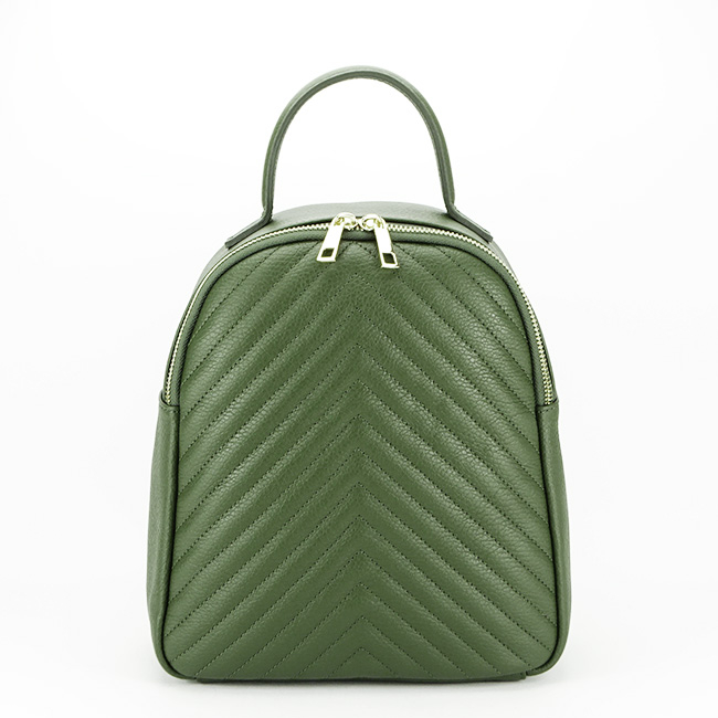 Rucsac din piele naturala 8955 121 Kaki