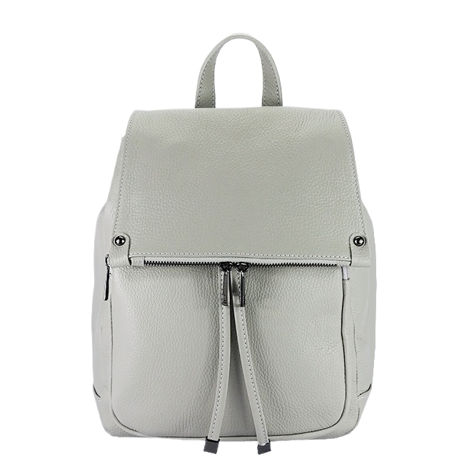 Rucsac gri din piele naturala 8914 M6