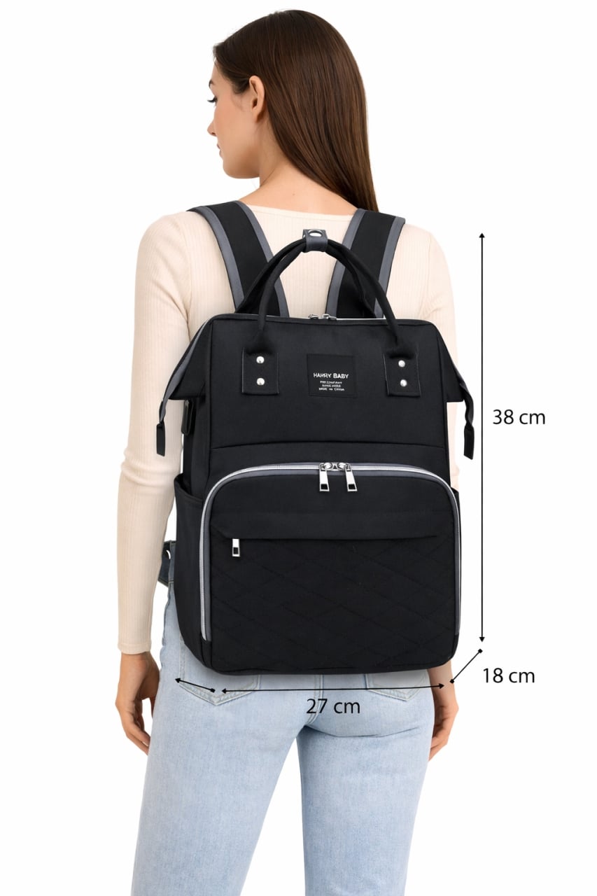 Rucsac multifunctional pentru mamici, Mavina GT3691, Negru - poza 2