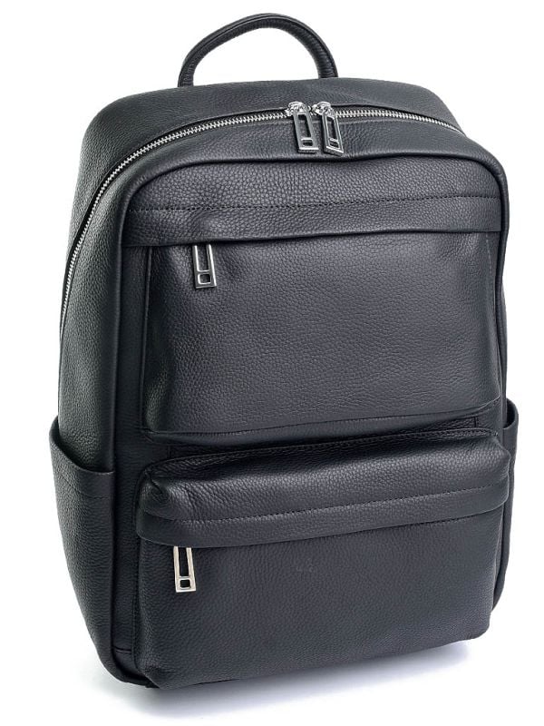 Rucsac pentru barbati, 23131, piele naturala, Negru
