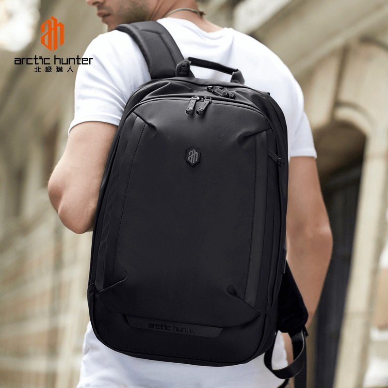 Rucsac pentru barbati, B00443, port USB, Negru - poza 2