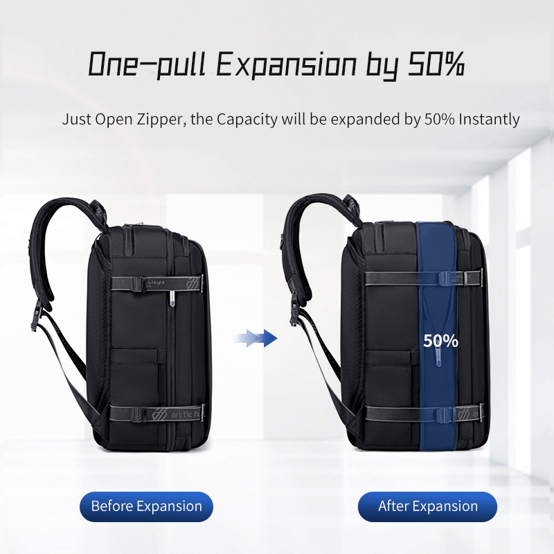 Rucsac pentru barbati, B00540, model urban, Negru - poza 4