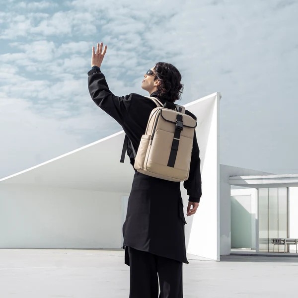 Rucsac pentru barbati, B00812, model urban, Bej - poza 2