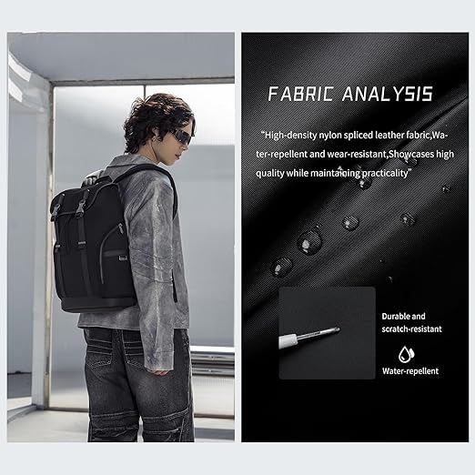 Rucsac pentru barbati, B00832, model urban, Bej - poza 4