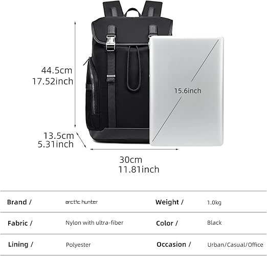 Rucsac pentru barbati, B00832, model urban, Bej - poza 5