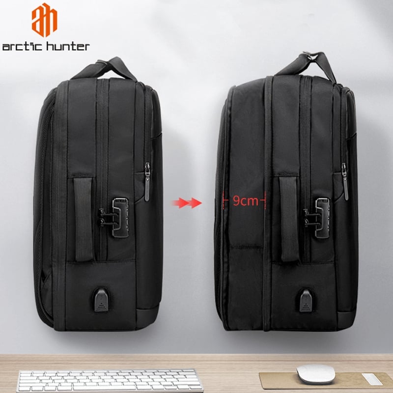 Rucsac pentru barbati, CB00397, model urban, Negru - poza 5