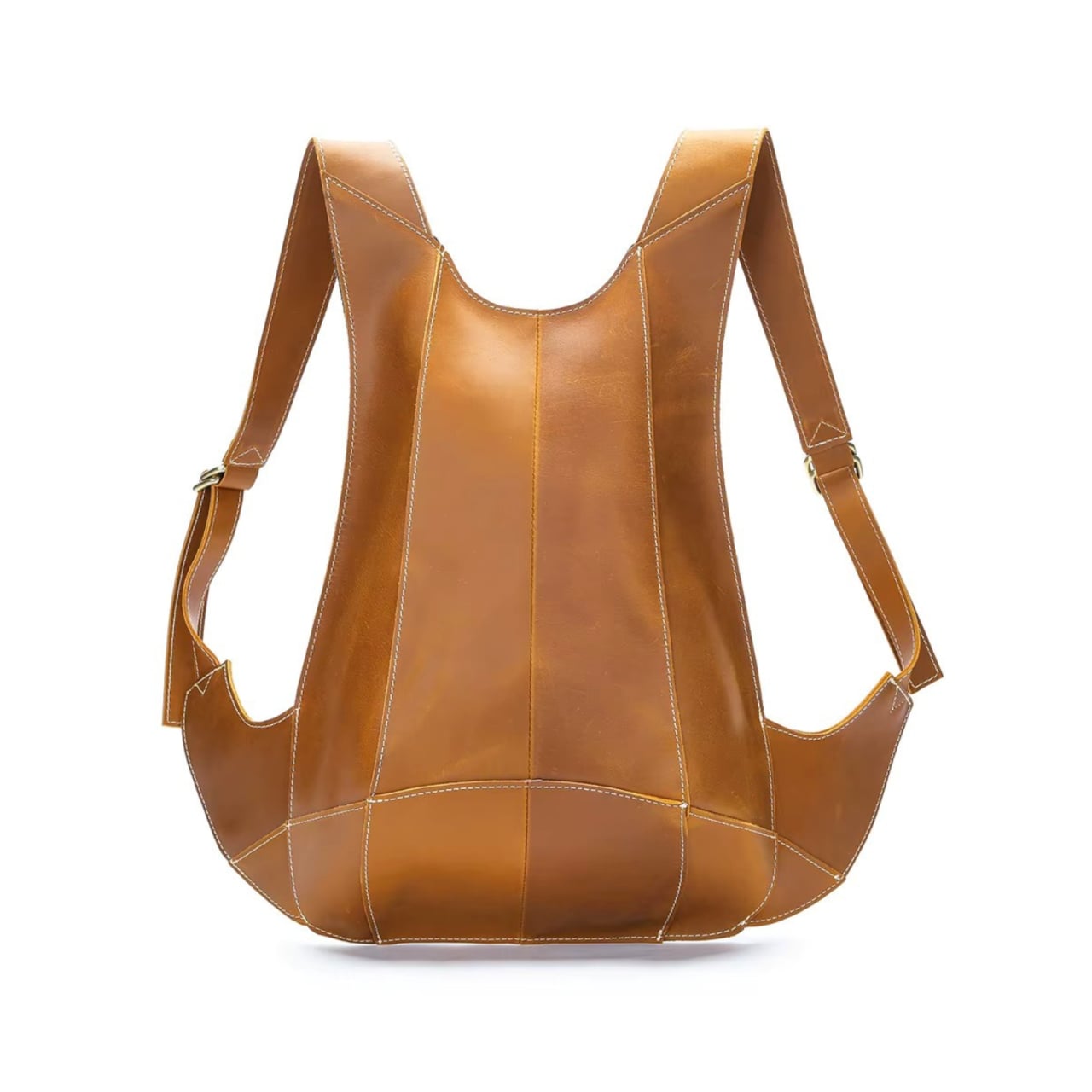 Rucsac pentru barbati, Draven GT3316, piele naturala, Cognac - poza 1