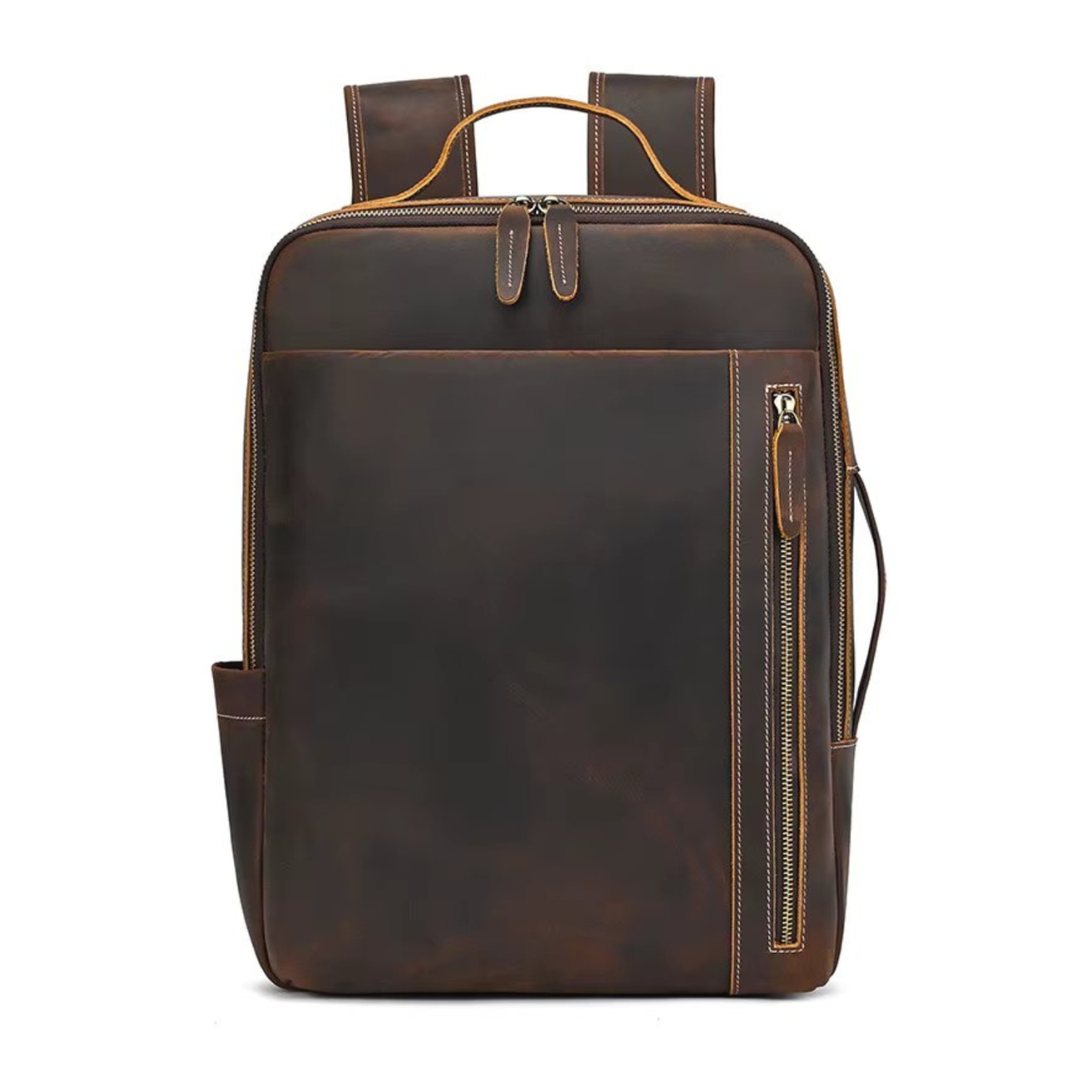 Rucsac pentru barbati, Elsiel GT3318, piele naturala, Maro - poza 1