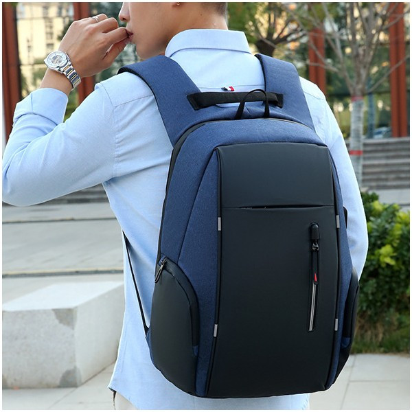 Rucsac pentru barbati Harvey GT1476, cu port USB, albastru - poza 2