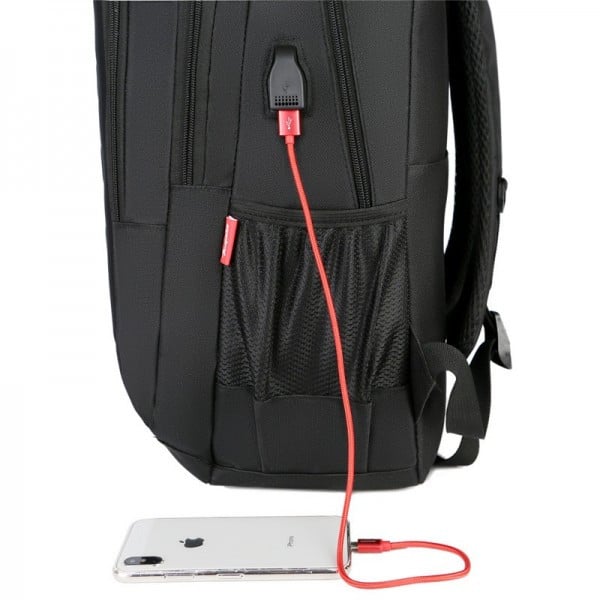 Rucsac pentru barbati Jason GT1478, multifunctional, laptop, cu port USB, negru - poza 4