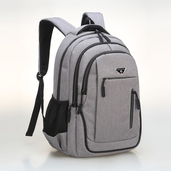 Rucsac pentru barbati Jenson GT1480, port USB, gri - poza 3
