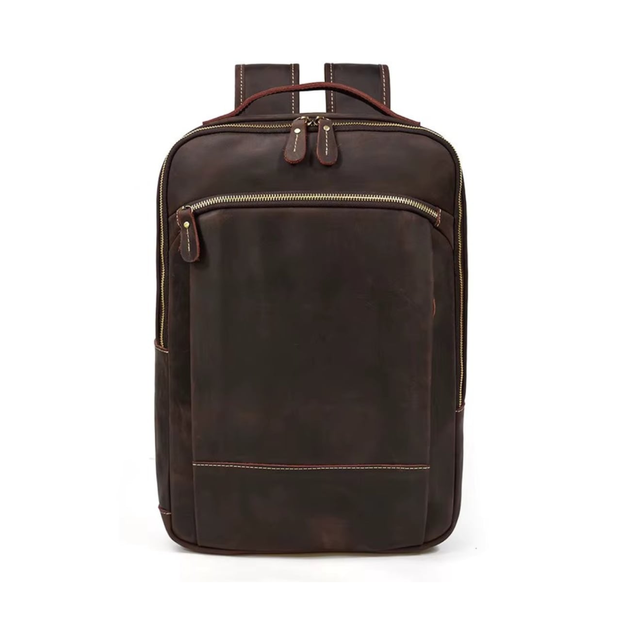 Rucsac pentru barbati, Orion GT3321, piele naturala, Maro inchis - poza 1