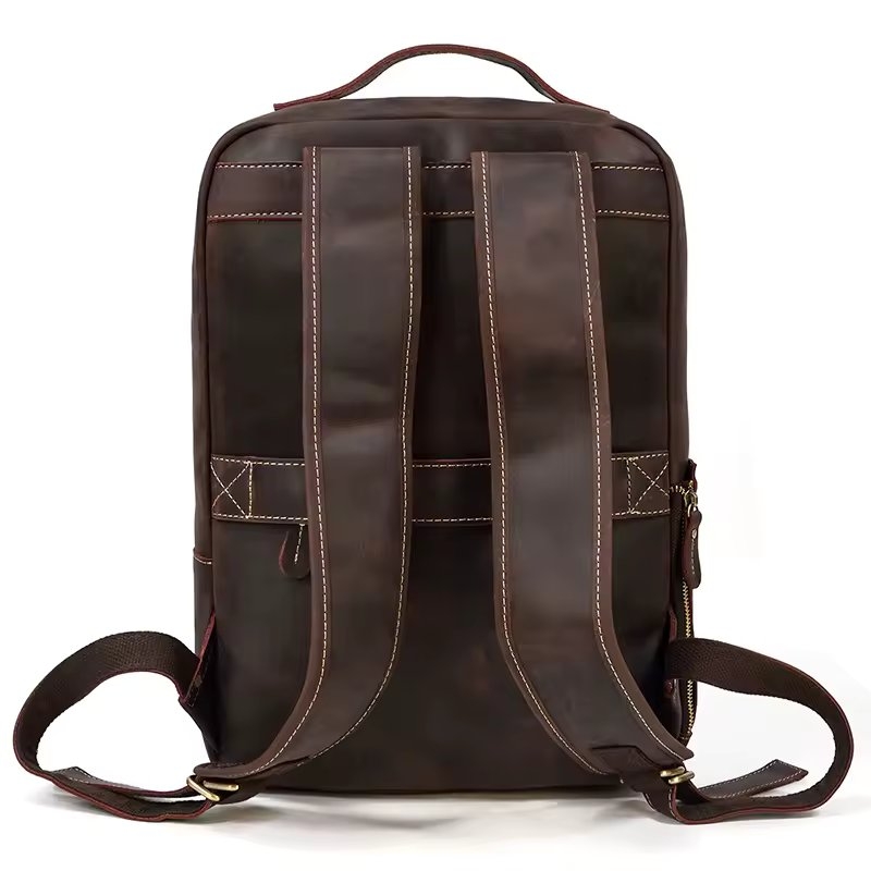 Rucsac pentru barbati, Orion GT3321, piele naturala, Maro inchis - poza 5