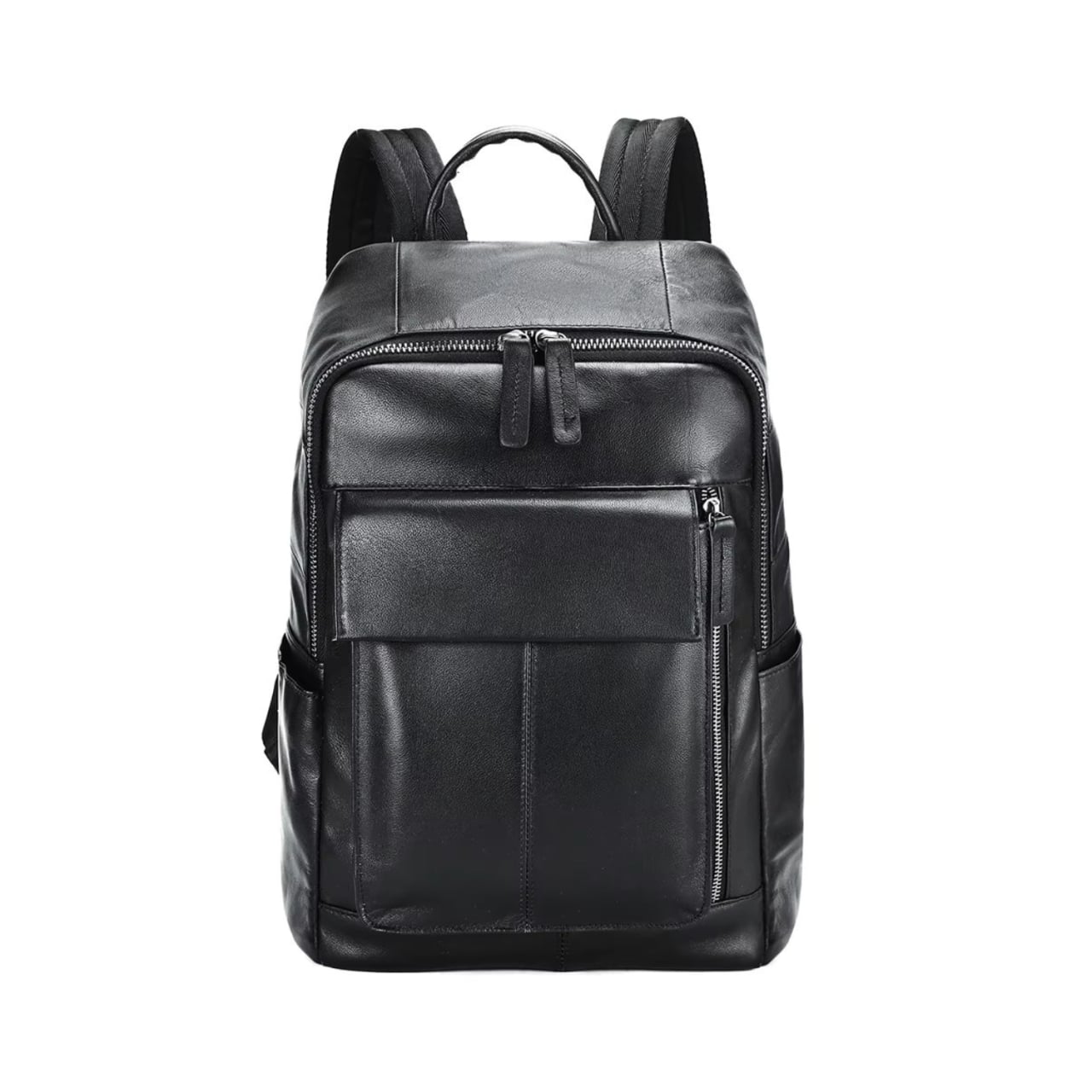 Rucsac pentru barbati, Valerian GT3324, piele naturala, Negru - poza 1