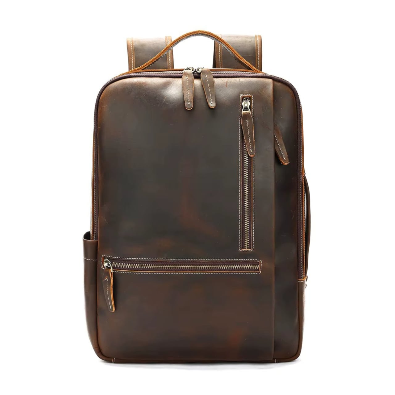 Rucsac pentru barbati, Zadiel GT3317, piele naturala, Maro - poza 1