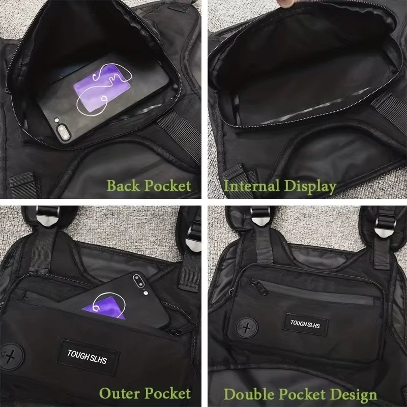 Rucsac tip vesta unisex, Zevikar GT3760, Negru - poza 4