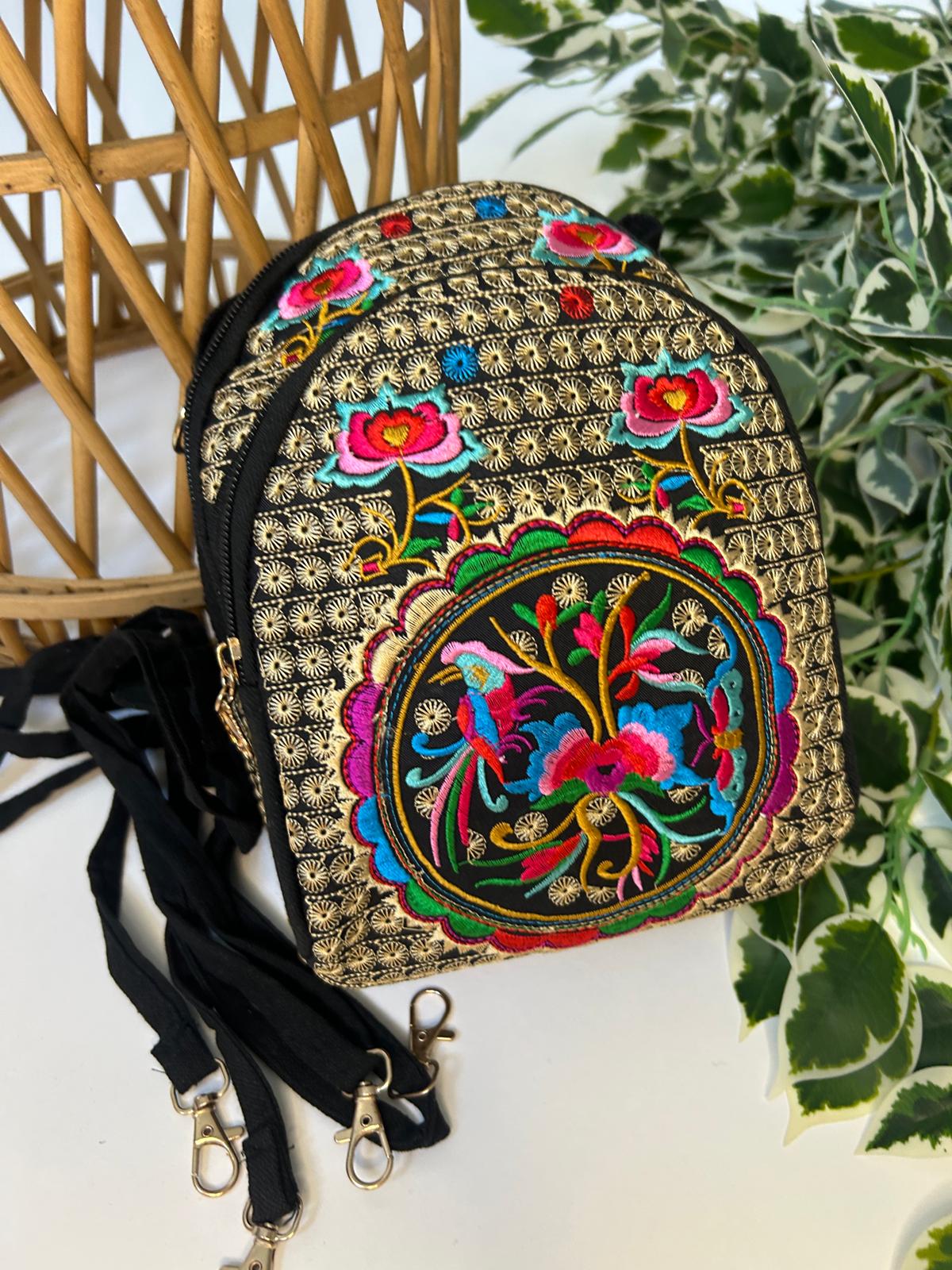 Rucsac tradițional motive florale TM1898